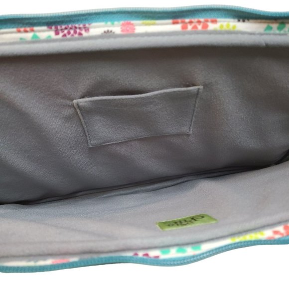 C.R. Gibson Iota Chic Laptop Sleeve Padded Bag Zip Close Geometric Multicolored - Picture 3 of 8